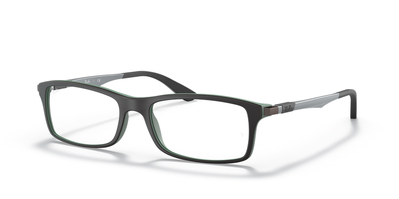 Ray-Ban RX7017 in Black On Green - Alternate View