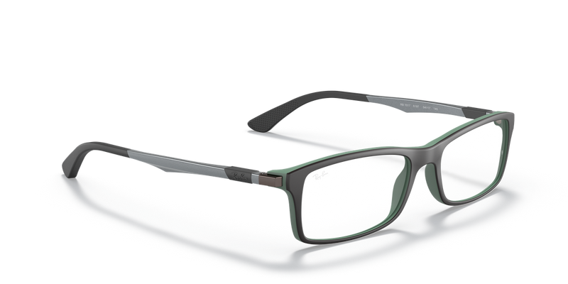 Ray-Ban RX7017 in Black On Green - Alternate View