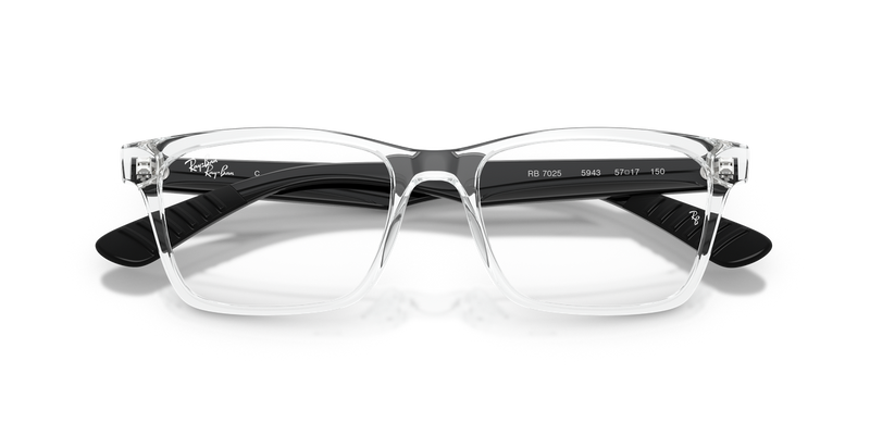 Ray-Ban RX7025 in Transparent / Clear (5943) - Side View