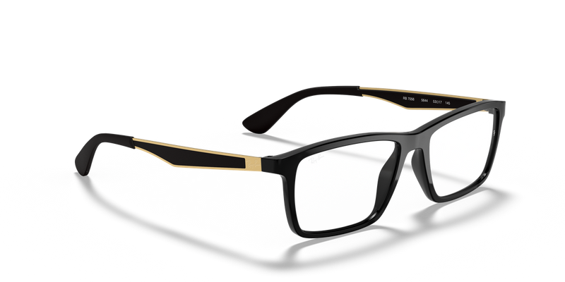 Ray-Ban RX7056 in Black / Clear (5644) - Alternate View