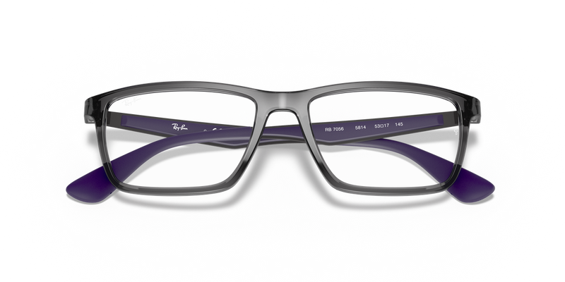 Ray-Ban RX7056 in Transparent Grey / Clear (5814) - Side View