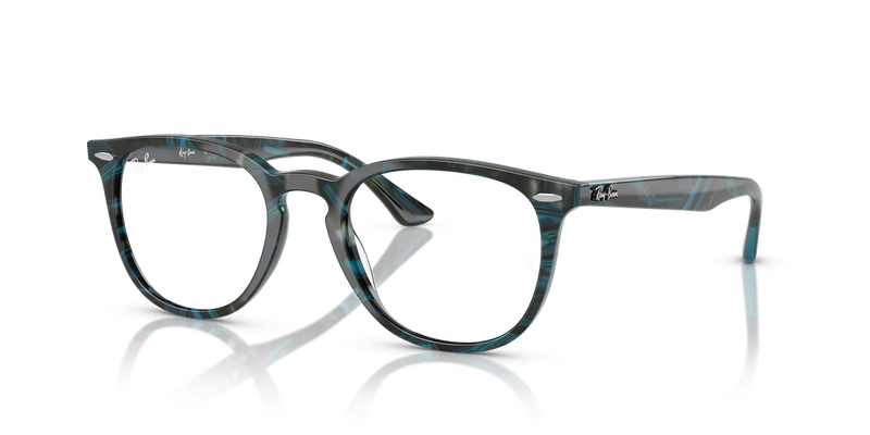 Ray-Ban RX7159 in Transparent Fantasy Blue & Grey - Alternate View