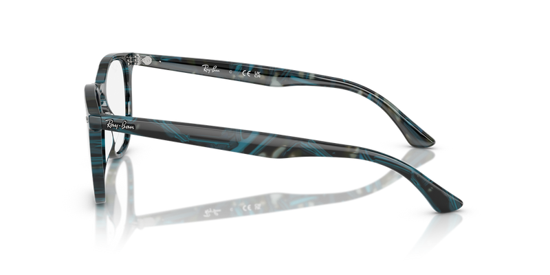 Ray-Ban RX7159 in Transparent Fantasy Blue & Grey - Alternate View