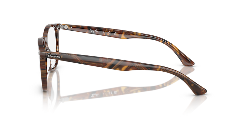 Ray-Ban RX7159 in Transparent Fantasy Brown Yellow - Alternate View