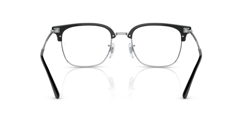 Ray-Ban NEW CLUBMASTER in Black On Silver / Clear (2000) - Alternate View