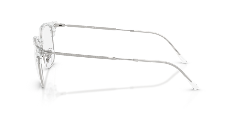 Ray-Ban NEW CLUBMASTER in Transparent On Silver / Clear (2001) - Back View