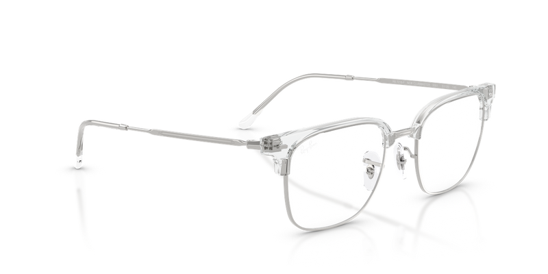 Ray-Ban NEW CLUBMASTER in Transparent On Silver / Clear (2001) - Alternate View