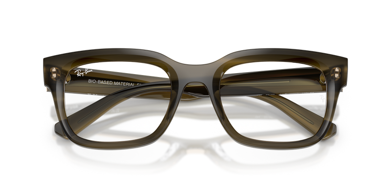 Ray-Ban CHAD in Striped Green / Clear (8468) - Side View