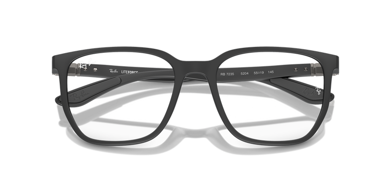 Ray-Ban RX7235 in Sand Black / Clear (5204) - Side View
