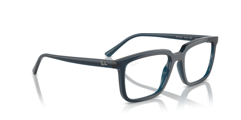 Ray-Ban ALAIN in Opal Dark Blue / Clear (8256) - Alternate View