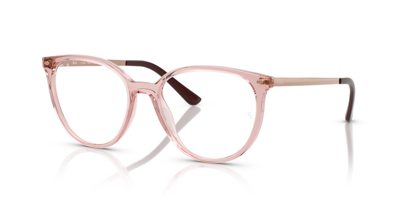 Ray-Ban RX7246L in Shiny Translucent Pink - Alternate View