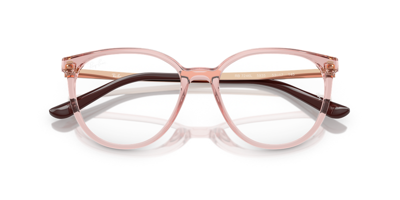 Ray-Ban RX7246L in Shiny Translucent Pink - Alternate View