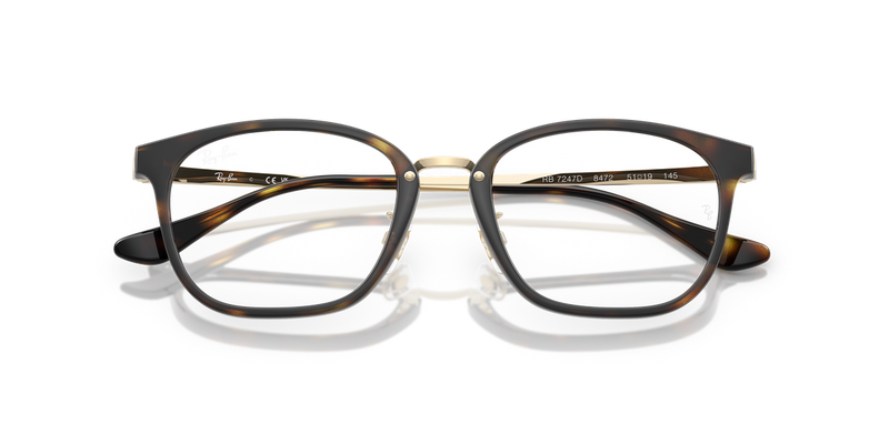 Ray-Ban RX7247D in Havana On Pale Gold - Alternate View