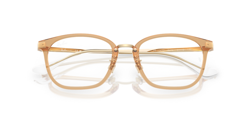 Ray-Ban RX7247D in Transparent Brown On Pale Gold - Alternate View