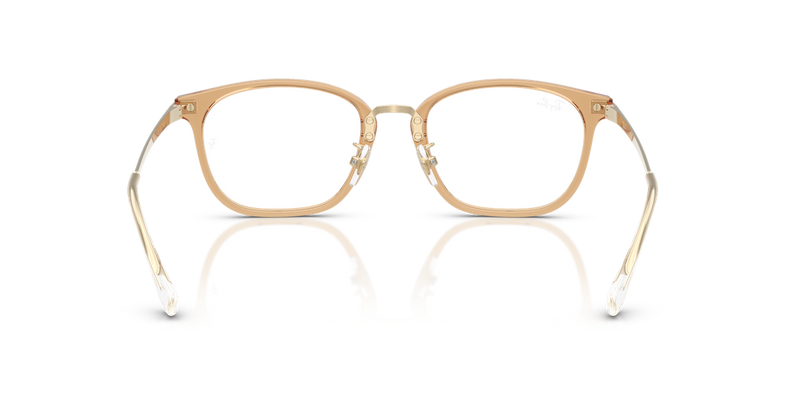 Ray-Ban RX7247D in Transparent Brown On Pale Gold - Alternate View