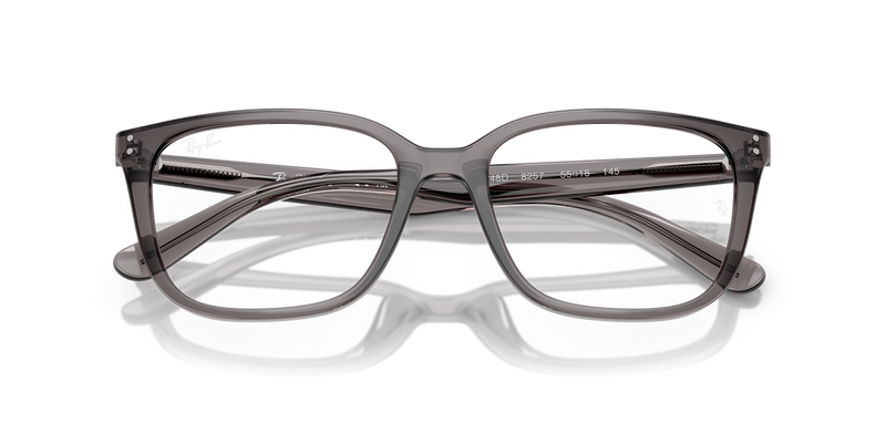 Ray-Ban RX7248D in Transparent Opal Grey - Alternate View