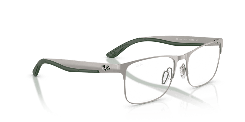 Ray-Ban RX7550 in Gunmetal / Clear (3221) - Back View