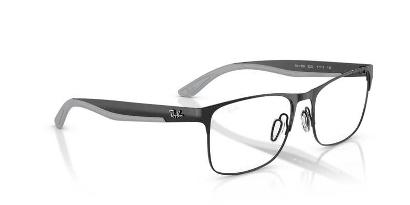 Ray-Ban RX7550 in Black / Clear (3222) - Alternate View