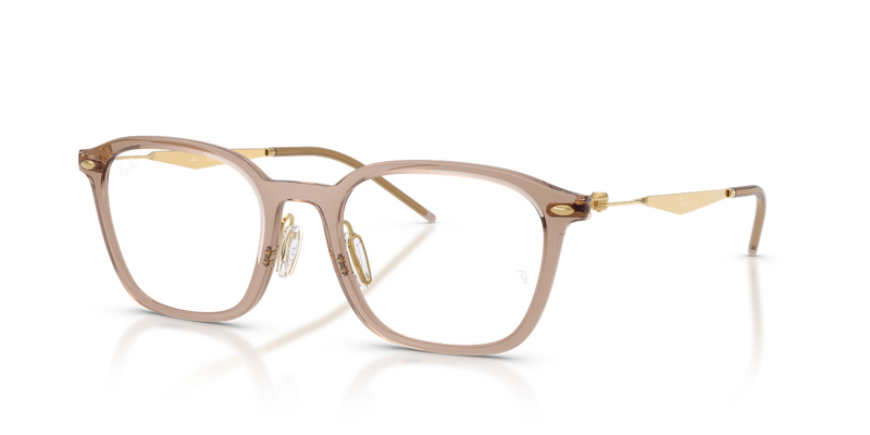 Ray-Ban RX7555 in Transparent Beige - Alternate View