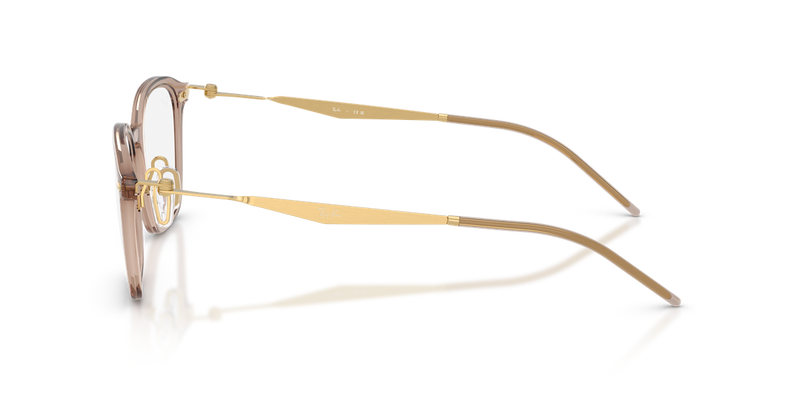 Ray-Ban RX7555 in Transparent Beige - Alternate View