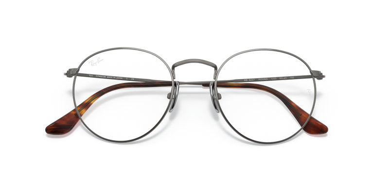 Ray-Ban ROUND in Gunmetal - Side View