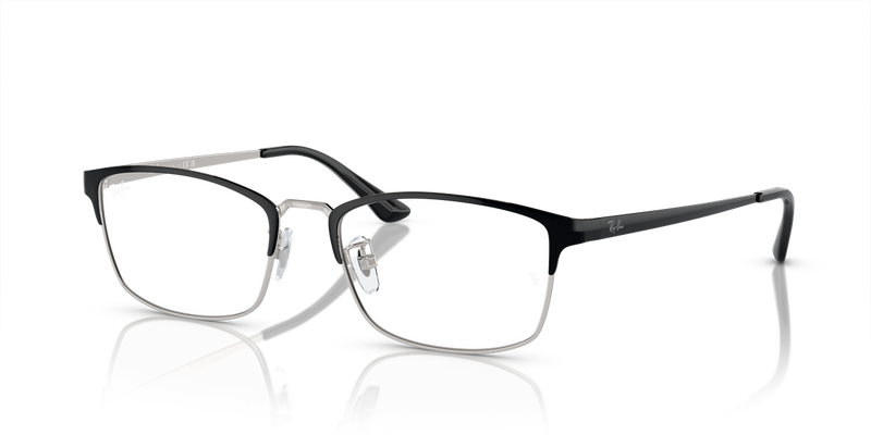 Ray-Ban RX8772D in Black On Silver / Clear (1235) - Alternate View