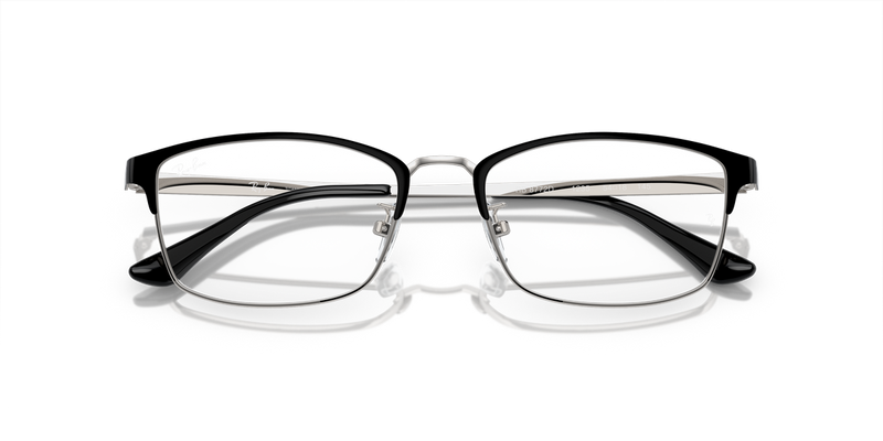 Ray-Ban RX8772D in Black On Silver / Clear (1235) - Alternate View