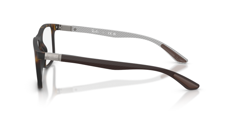 Ray-Ban RX8908 in Matte Havana / Clear (5200) - Back View