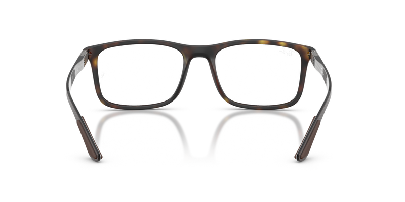 Ray-Ban RX8908 in Matte Havana / Clear (5200) - Temple Detail