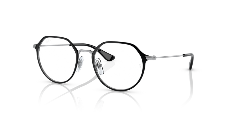 Ray-Ban Youth 0RY1058 in Black On Silver - Front View
