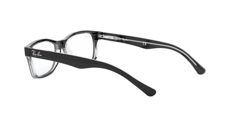Ray-Ban Youth 0RY1531 in Black On Transparent - Side View