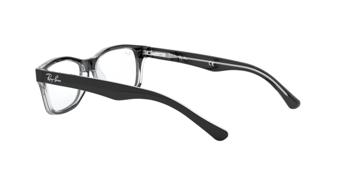 Ray-Ban Youth 0RY1531 in Black On Transparent - Side View