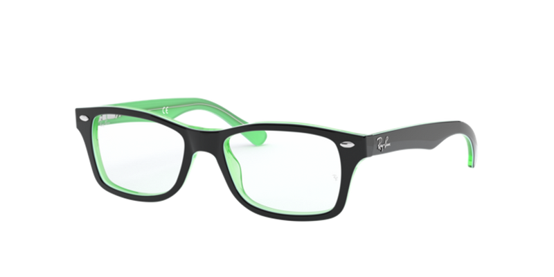 Ray-Ban Youth 0RY1531 in Black On Green - Alternate View