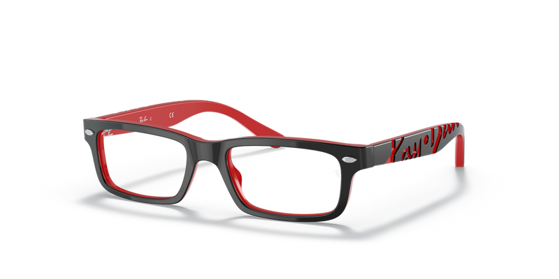 Ray-Ban Youth 0RY1535 in Black On Red - Front View