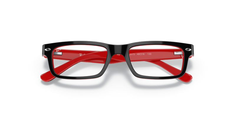 Ray-Ban Youth 0RY1535 in Black On Red - Side View