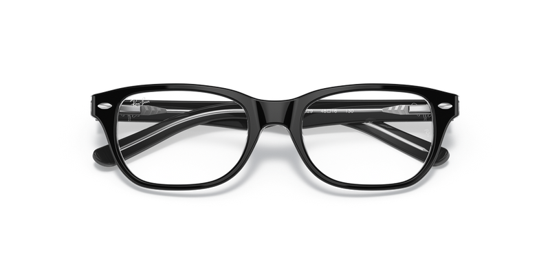 Ray-Ban Youth 0RY1555 in Black On Transparent - Side View