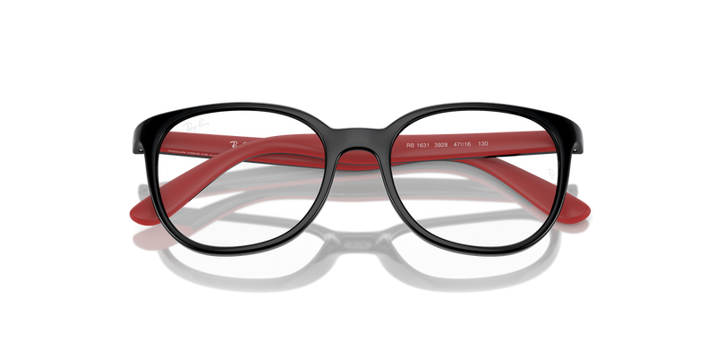 Ray-Ban Youth 0RY1631 in Black On Red - Side View