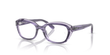 Striped Violet On Transparent Violet / Clear (3989)