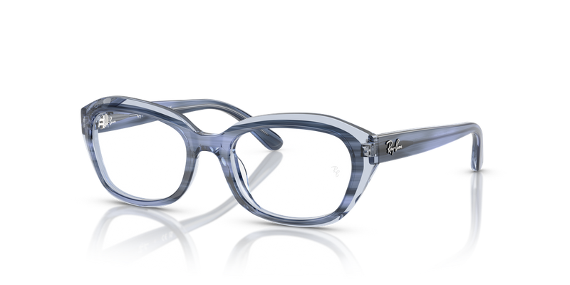 Ray-Ban Youth 0RY1636 in Striped Blue On Transparent Blue - Alternate View