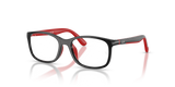 Black On Rubber Red / Clear (3928)