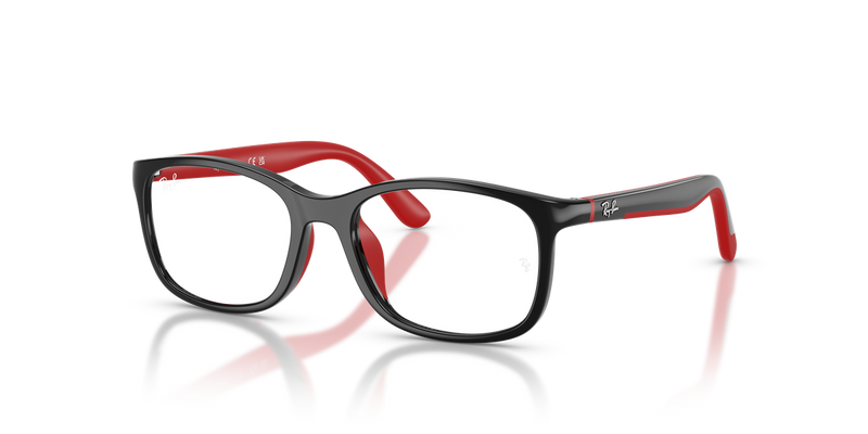 Ray-Ban Youth 0RY1644 in Black On Rubber Red - Front View