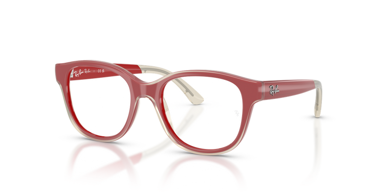 Ray-Ban Youth 0RY1950 in Red On Transparent - Alternate View