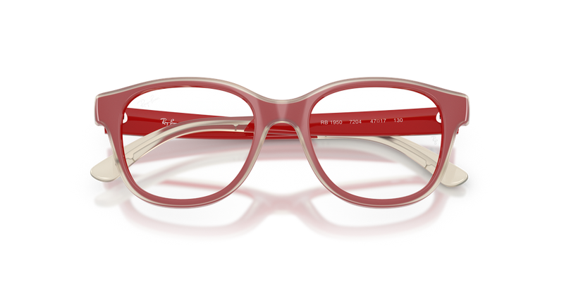 Ray-Ban Youth 0RY1950 in Red On Transparent - Alternate View