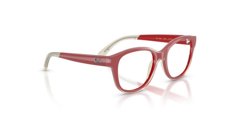 Ray-Ban Youth 0RY1950 in Red On Transparent - Alternate View