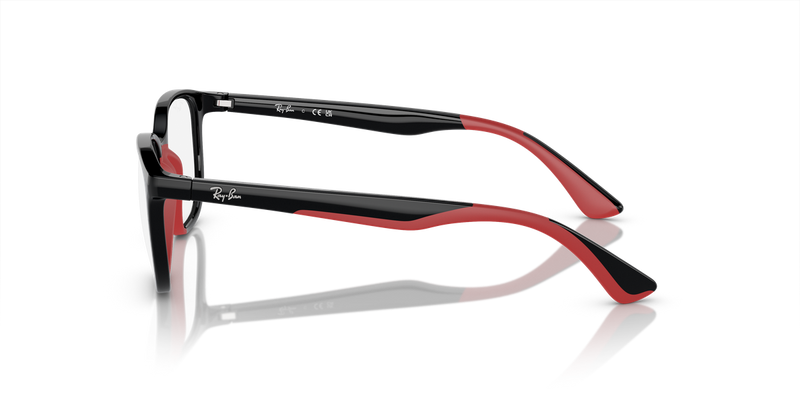Ray-Ban Youth 0RY9078VF in Black On Red - Back View
