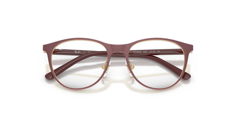 Ray-Ban Youth 0RY9552V in Dark Red On Arista Gold - Alternate View