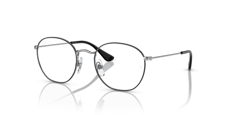 Ray-Ban Youth JUNIOR ROB in Black On Silver - Alternate View