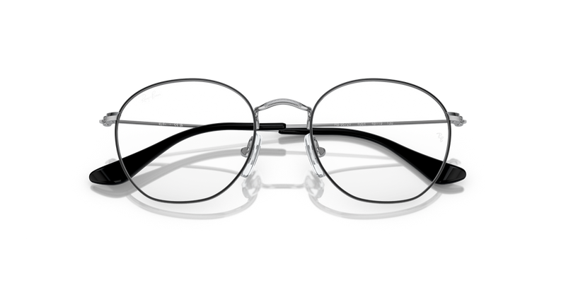 Ray-Ban Youth JUNIOR ROB in Black On Silver - Alternate View