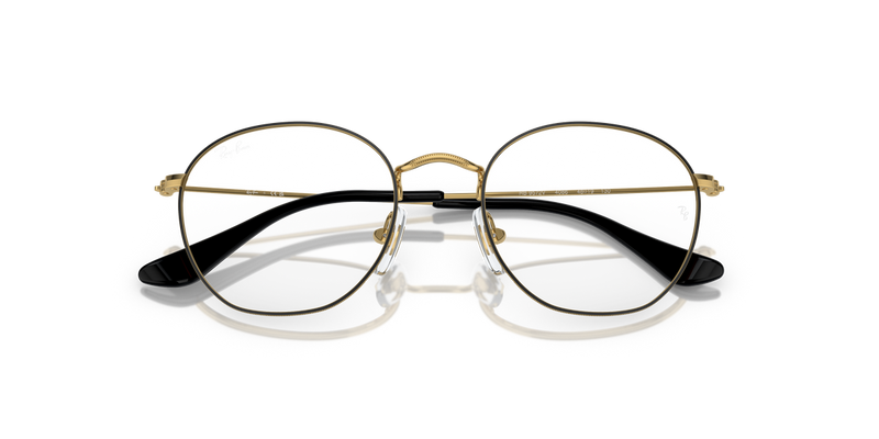 Ray-Ban Youth JUNIOR ROB in Black On Gold - Alternate View