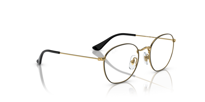 Ray-Ban Youth JUNIOR ROB in Black On Gold - Alternate View